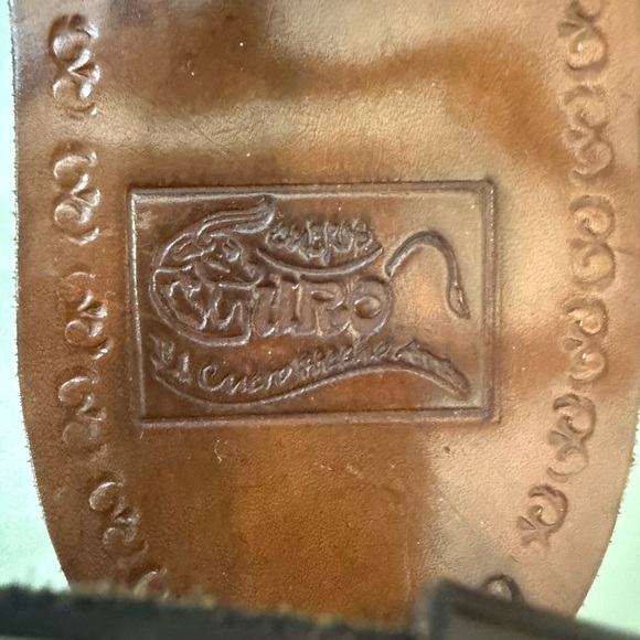 Hand Made Leather Sandals Fits Women's US 8,5-9 Measurement In Photo - Picture 3 of 9